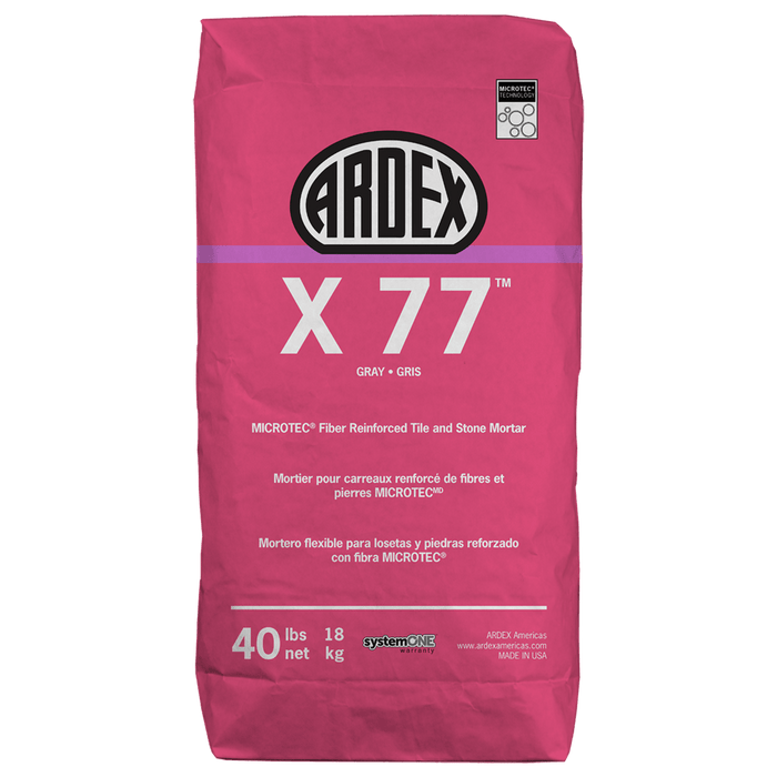 Ardex X77 Microtec Fiber Reinforced Tile and Stone Mortar (64 Bags per Skid)