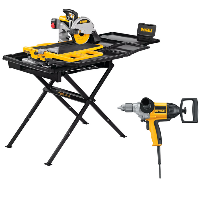 Dewalt 36000S Tile Saw, Stand and Mixer Bundle