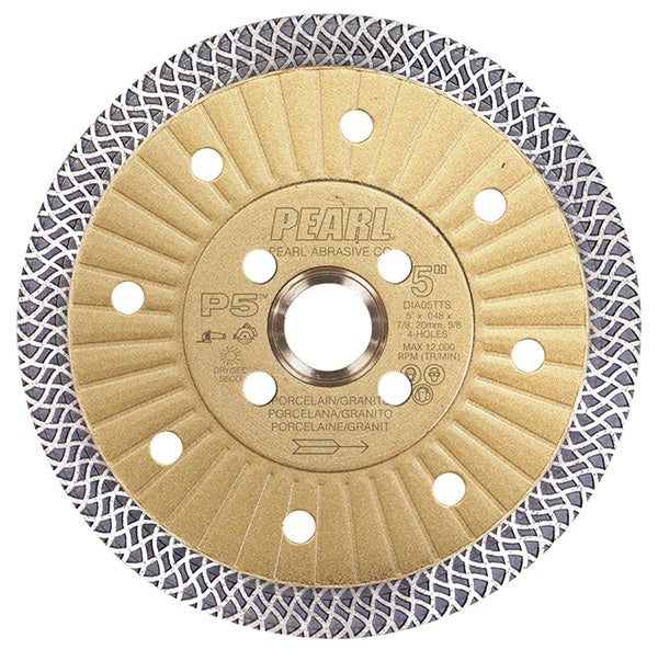 Pearl Abrasive HEX1712CCLT 15 plate with clutch and 12 gold diamond pins  (coarse diamonds)